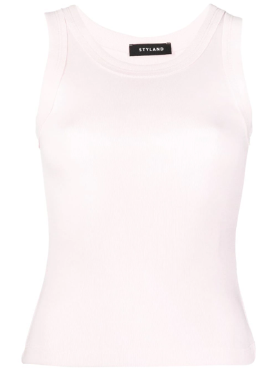 Styland Organic Cotton Vest Top In Rosa