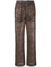 Gcds Sequined Printed Trousers In Schwarz