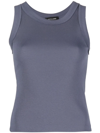 Styland Jersey Ribbed Knit Vest In Blau