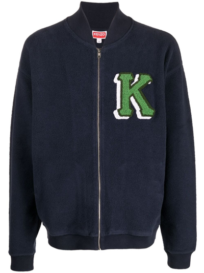 KENZO LOGO-PRINT FLEECE JACKET