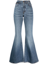 Chloé High-rise Heart-pocket Wide-leg Denim Jeans In Blau
