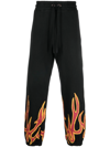 PALM ANGELS FLAME-DETAIL TRACK PANTS