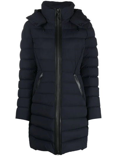 Mackage Farren Detachable-hood Lightweight Down Coat In Navy