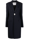 Jil Sander Single-button Wool Coat In Blau