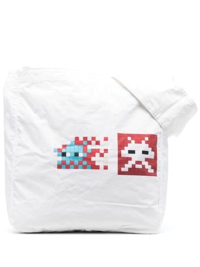 Comme Des Garçons Shirt Graphic-print Tote Bag In Weiss