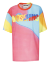 Moschino Projection-print Logo T-shirt In Multicolor