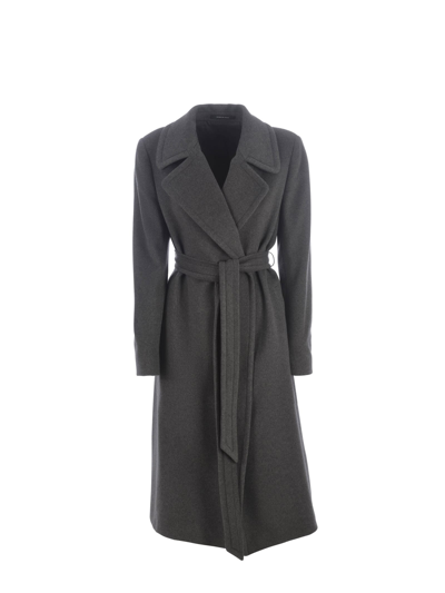 Tagliatore Long Coat  Molly In Cashmere In Grigio