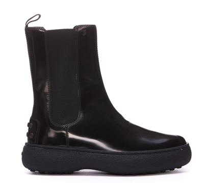 Tod's Tods W. G. Chelsea Boots In Black