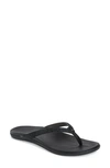 Olukai Ho Opio Flip Flop In Onyx Faux Leather