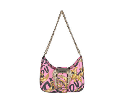 Versace Jeans Couture Garland Print Shoulder Bag In Gold