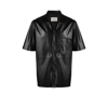 NANUSHKA BLACK BODIL FAUX LEATHER SHIRT,NM22CRSH0019918036160