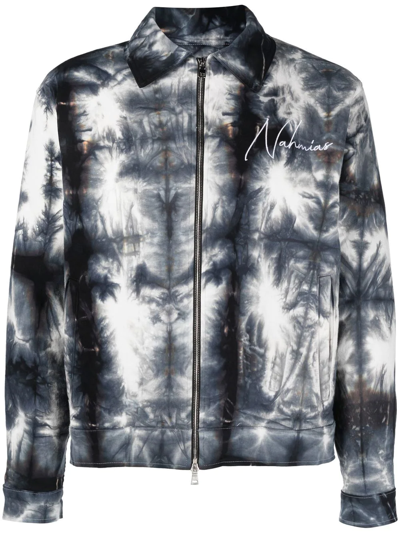 Nahmias Black Tie-dye Padded Jacket In Blacktyedye - Piece Dyed Stretch Twill