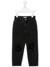THE MARC JACOBS EMBROIDERED STRAIGHT-LEG JEANS