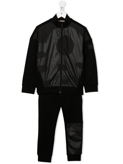 Bosswear Kids' Logo-print Tracksuit Set In Black