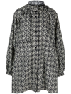 Marine Serre Moon Diamant A-line Hooded Windbreaker In 中性色