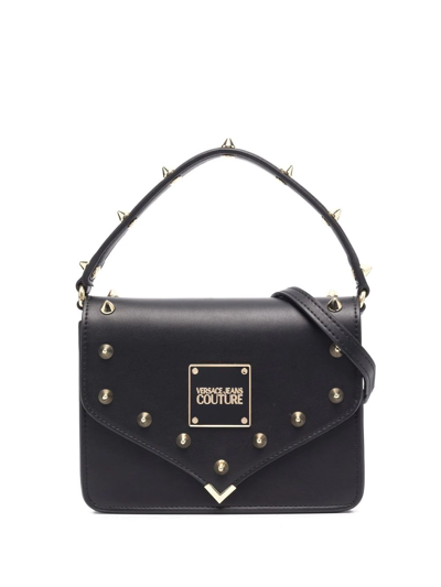 Versace Jeans Couture Spike-studs Foldover Tote Bag In Black