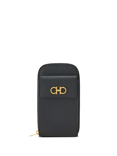 Ferragamo Gancini Smartphone Holder In Black