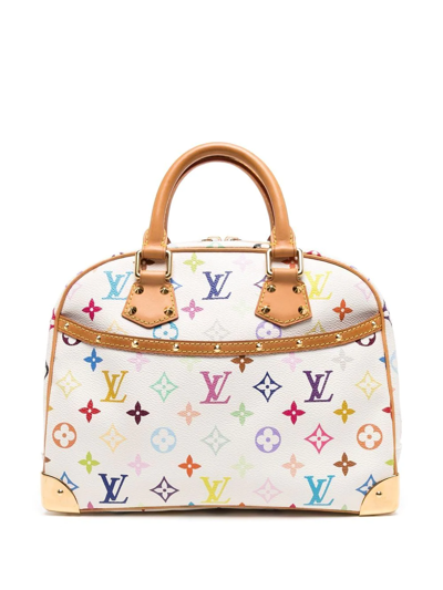 Pre-owned Louis Vuitton 2004  Monogram Multicolour Trouville Handbag In White