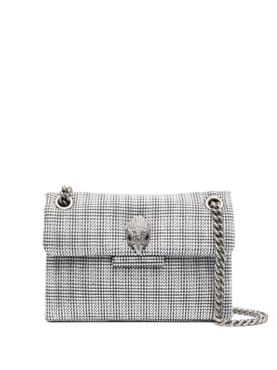 Kurt Geiger Sequin Houndstooth Pattern Shoulder Bag In 银色