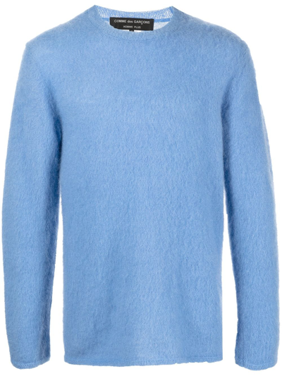 Comme Des Garçons Homme Deux Comme Des Garçons Homme Plus Crewneck Knitted Sweater In Blue