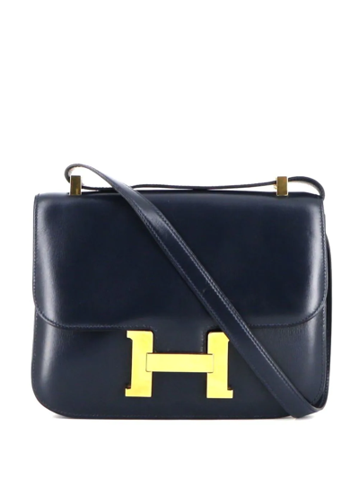 Pre-owned Hermes  Constance Shoulder Bag In 蓝色