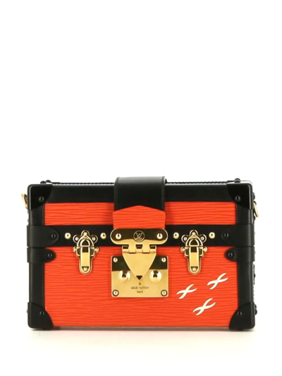 Pre-owned Louis Vuitton Épi Mini Trunk Bag In 橘色