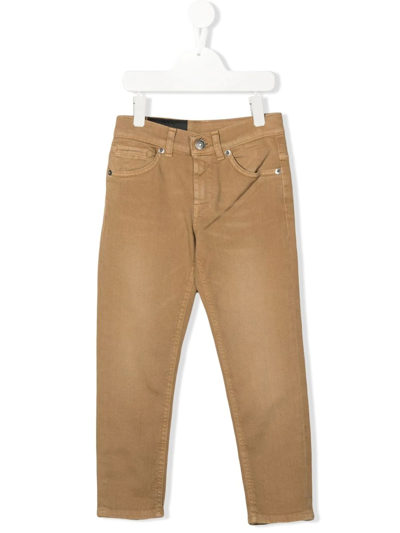 Dondup Kids' Slim-cut Garment Dyed Jeans In 中性色