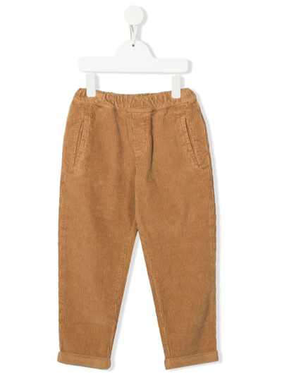 Dondup Turn-up Corduroy Trousers In 中性色