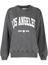 Anine Bing Ramona Printed Cotton-jersey Sweatshirt In 灰色