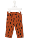 Stella Mccartney Spot-print Drawstring Trousers In 褐色