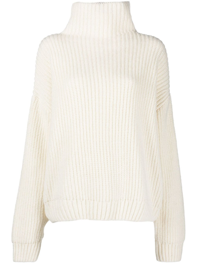 Anine Bing Sydney Funnel-neck Jumper In 中性色