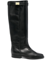 Via Roma 15 Knee-length Leather Boots In 黑色