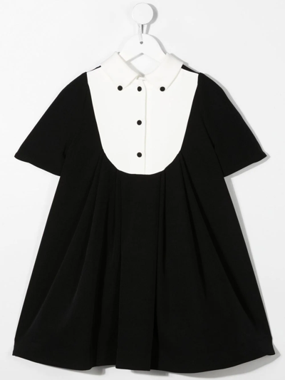 Mi Mi Sol Panelled Empire-line Dress In 黑色