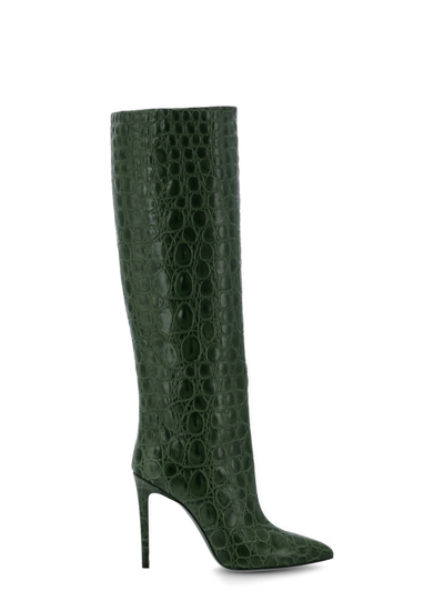 Paris Texas Boots With Crocodile Effect In Green