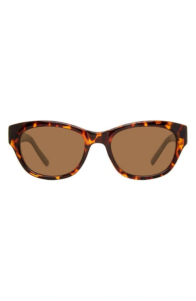Eddie Bauer 51mm Oval Polarized Sunglasses In Tortoise/ Brown