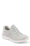 Skechers Women's Summits - Cool Classic Wide Width Athletic Walking Sneakers From Finish Line In Light Grey