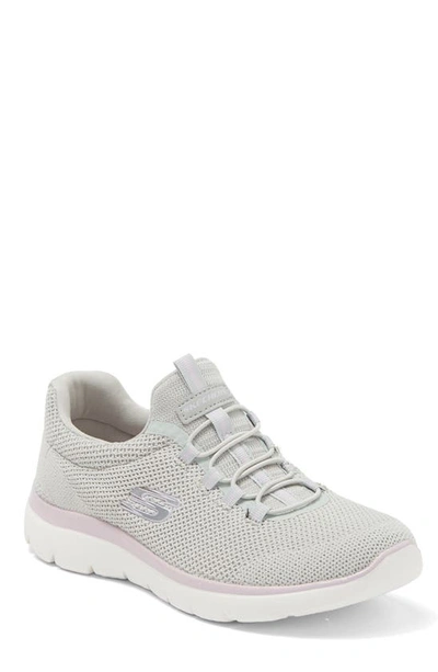 Skechers Women's Summits - Cool Classic Wide Width Athletic Walking Sneakers From Finish Line In Light Grey