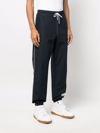 THOM BROWNE THOM BROWNE MEN TRACK PANTS W/ CONTRAST WHITE STITCHING IN RIPSTOP
