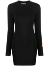 Heron Preston Стиль-logo Long-sleeved T-shirt Dress In Black