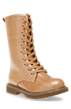 Dolce Vita Kids' Emma Glitter Lace-up Boot In Rose Gold