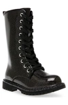 Dolce Vita Kids' Emma Glitter Lace-up Boot In Black
