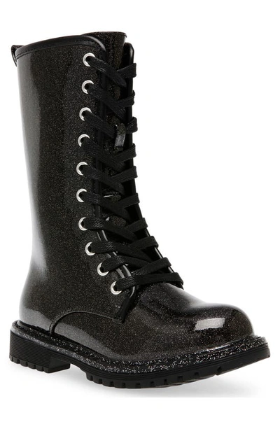Dolce Vita Kids' Emma Glitter Lace-up Boot In Black