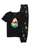 Hurley Kids' Shark Pirate Pajama Set In Black