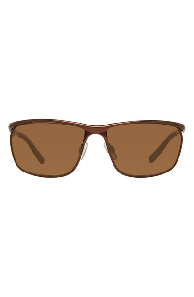 Eddie Bauer 62mm Rectangle Sunglasses In Brown/ Brown