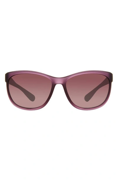 Eddie Bauer 58mm Rectangle Sunglasses In Purple/ Burgundy