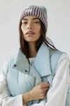 Urban Outfitters Uo-76 Plaited Knit Beanie In Burgundy + Blue