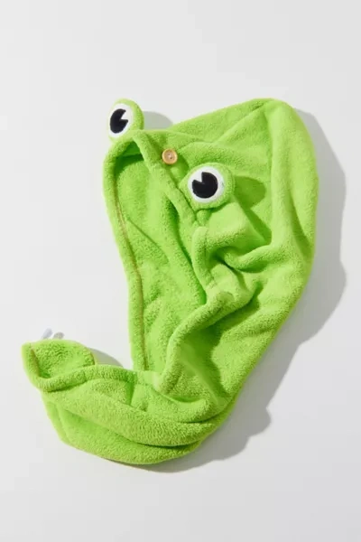 Urban Outfitters Spa Day Quick-dry Microfiber Hair Towel In Frog