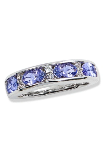 Savvy Cie Jewels Sterling Silver Tanzanite Band Ring In Purple