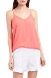 1.state Chiffon Inset Tank In Cameo Coral
