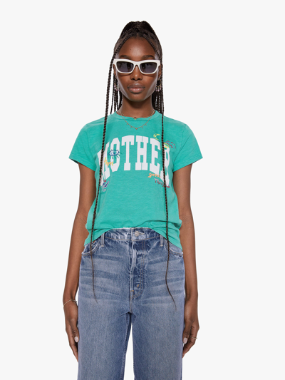 Mother The Lil Sinful Doodles Tee Shirt In Green